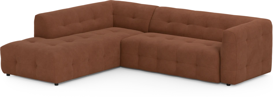 Bella - 3-sits soffa med divan vänster - Orange