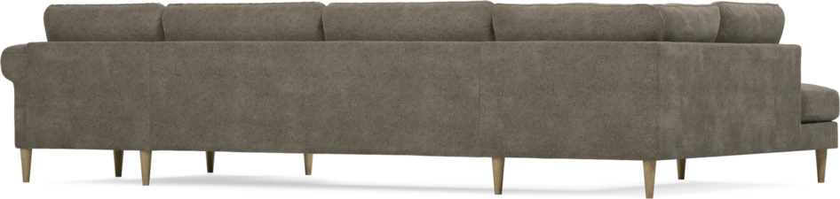 Bridge - 3-sits soffa med divan vänster och schäslong höger - Brun