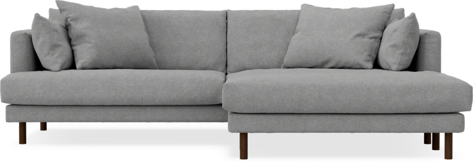 Harper - 4-sits med schäslong XL höger - Grå