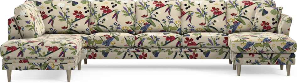 Eden - 3-sits soffa med divan vänster och schäslong höger - Flerfärgad