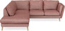 Madison - 2-sits soffa med divan vänster - Röd