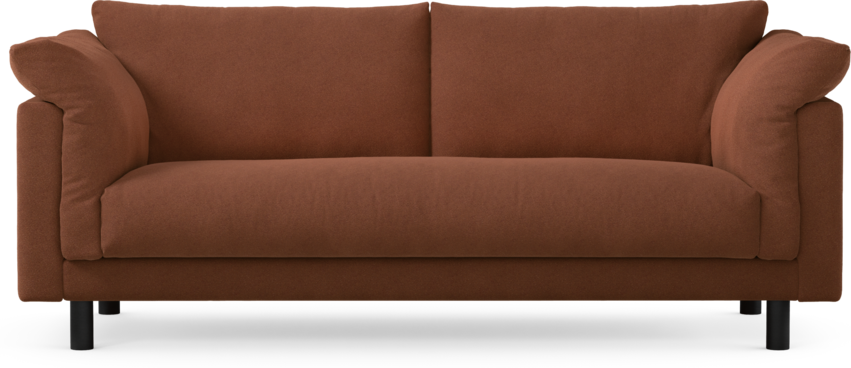 Cherrie - 2,5-sits soffa, hel dyna, fast klädsel - Orange