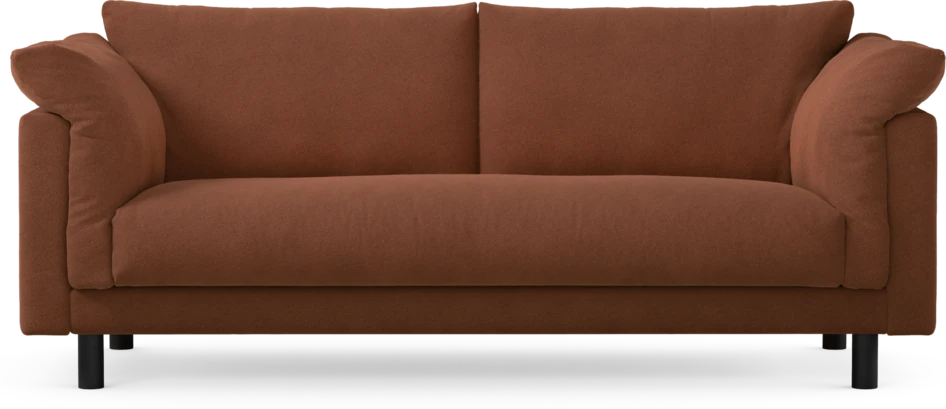 Cherrie - 2,5-sits soffa, hel dyna, fast klädsel - Orange