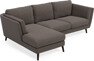 Madison Lux - 2-sits soffa med schäslong vänster - Grå