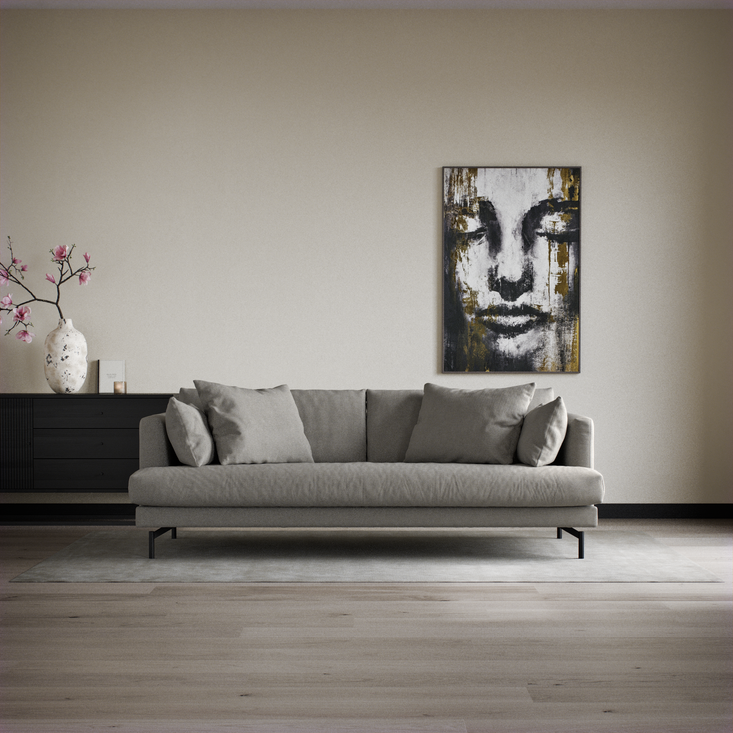 Harper - 3-sits soffa, hel dyna - inspiration