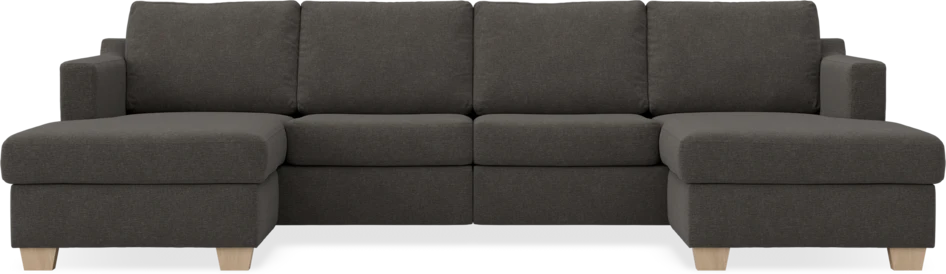 Friday - 2-sits soffa med två schäslonger - Grå