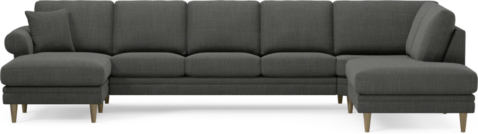 Eden - 3-sits soffa med schäslong vänster och divan höger - Grå