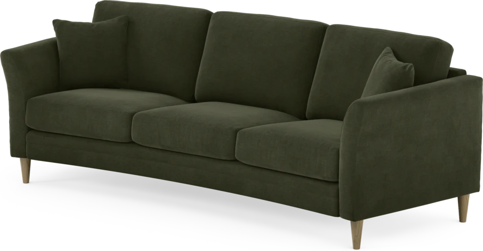Eden - 3-sits soffa svängd - Grön