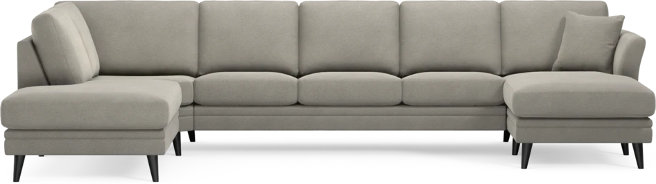 Eden - 3-sits soffa med divan vänster och schäslong höger - Grå