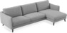 Madison Lux - 3-sits soffa med schäslong höger - Grå
