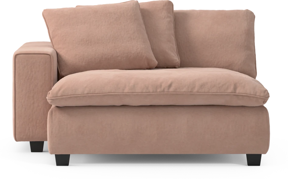 Bellora - Schäslong XL med armstöd vänster - Rosa