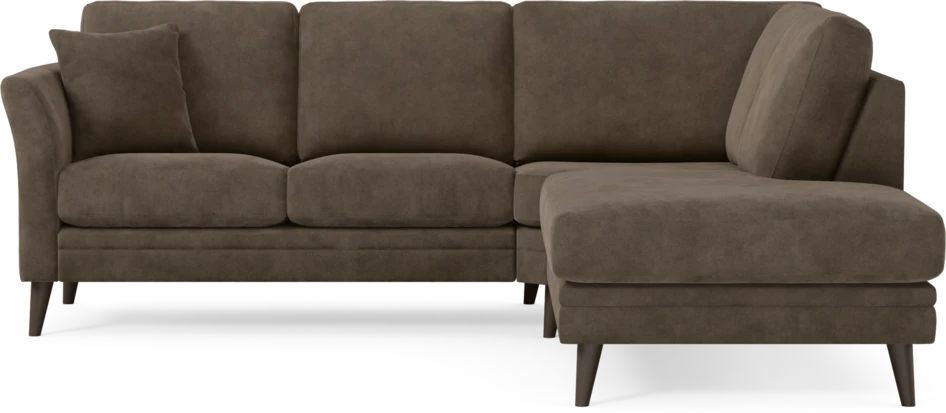 Eden - 2-sits soffa med divan - Brun