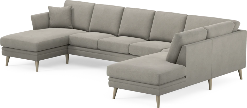Eden - 3-sits soffa med schäslong vänster och divan höger - Grå