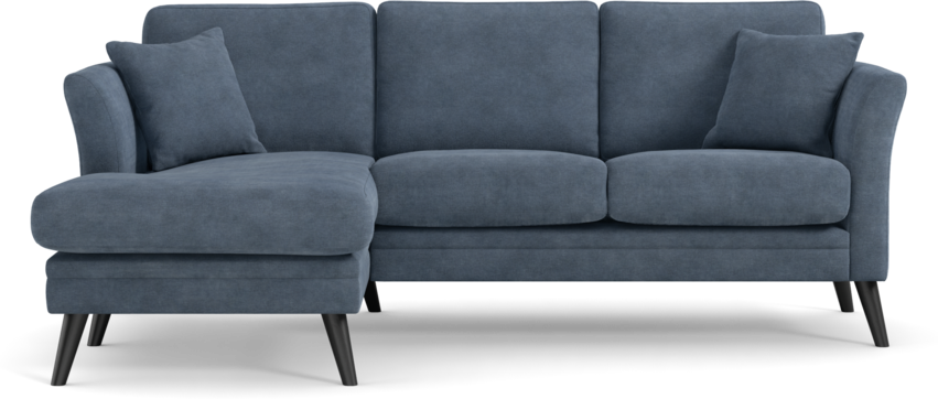 Eden - 2-sits soffa med schäslong - Blå