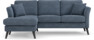 Eden - 2-sits soffa med schäslong - Blå