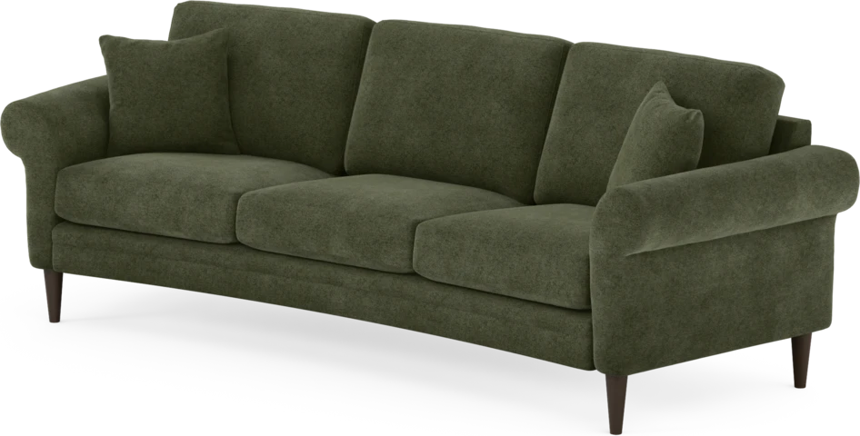 Eden - 3-sits soffa svängd - Grön