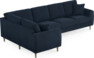 Eden - Hörnsoffa, 1+3-sits - Blå