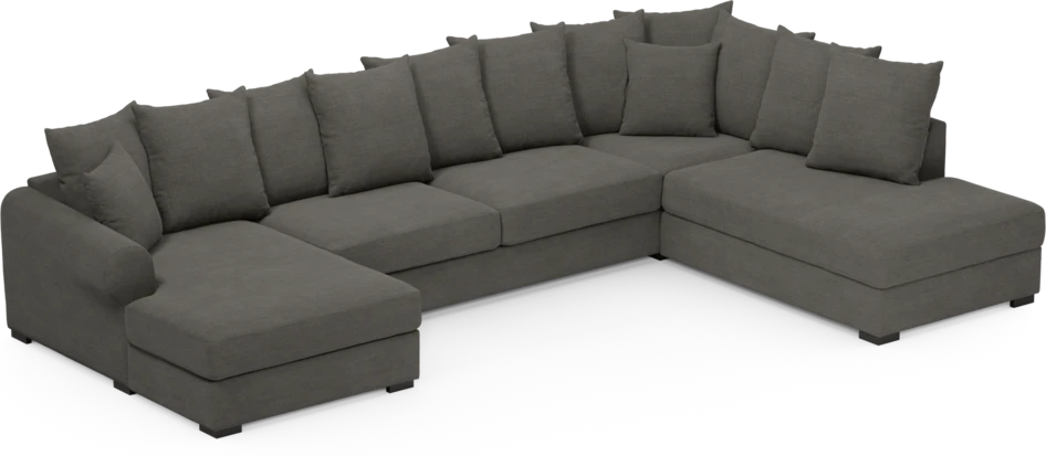 Town - 3-sits soffa med divan höger och schäslong vänster - Grå