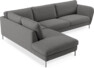 Madison - 3-sits soffa med divan vänster - Grå