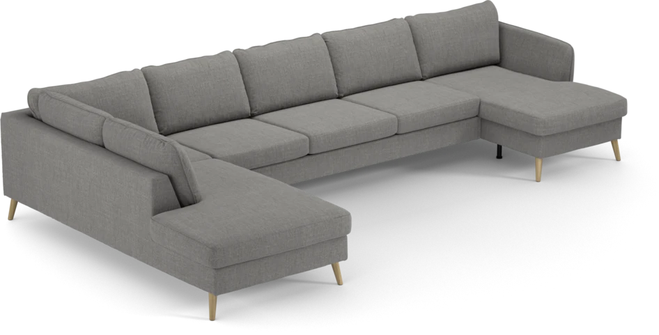 County - 4-sits soffa med divan vänster och schäslong höger - Grå