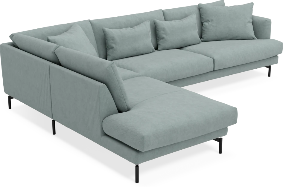 Harper - 3-sits soffa med divan vänster - Grön