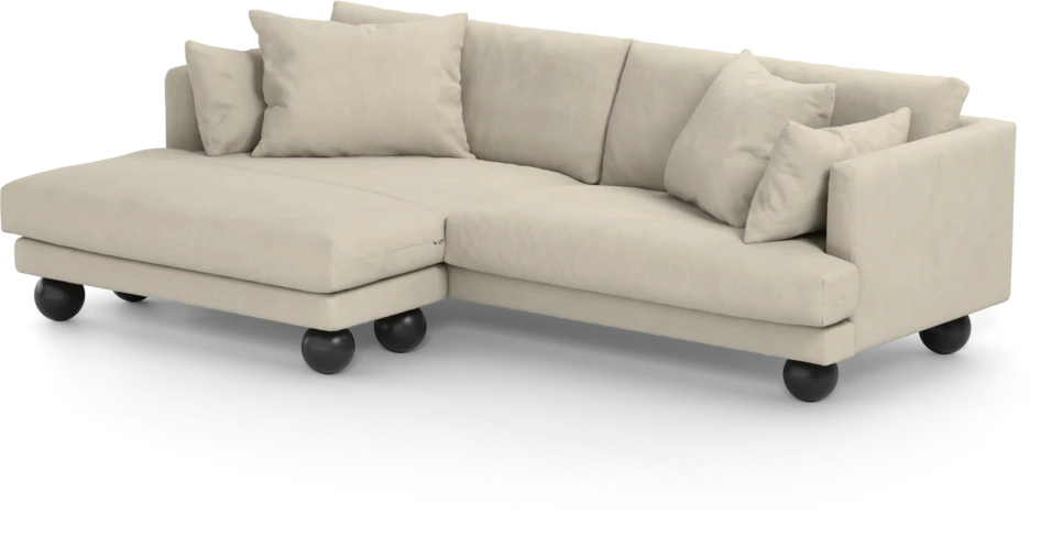 Harper - 4-sits med schäslong XL vänster - Vit
