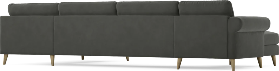 Bridge - 3-sits soffa med schäslong vänster och divan höger - Grå