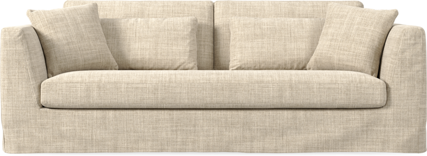 Willow - 3-sits soffa, hel dyna, med kappa - Beige