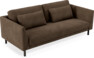 Willow - 3-sits soffa, hel dyna, fast klädsel - Brun