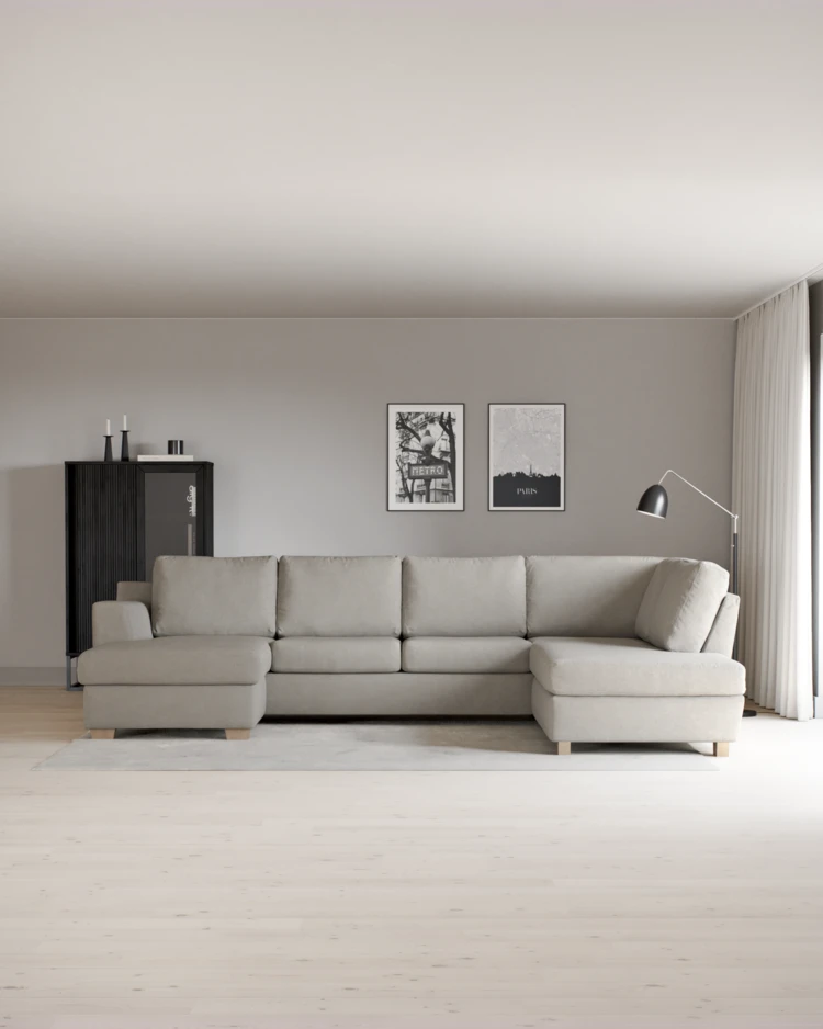 Friday - 3-sits soffa med schäslong vänster och divan höger - inspiration