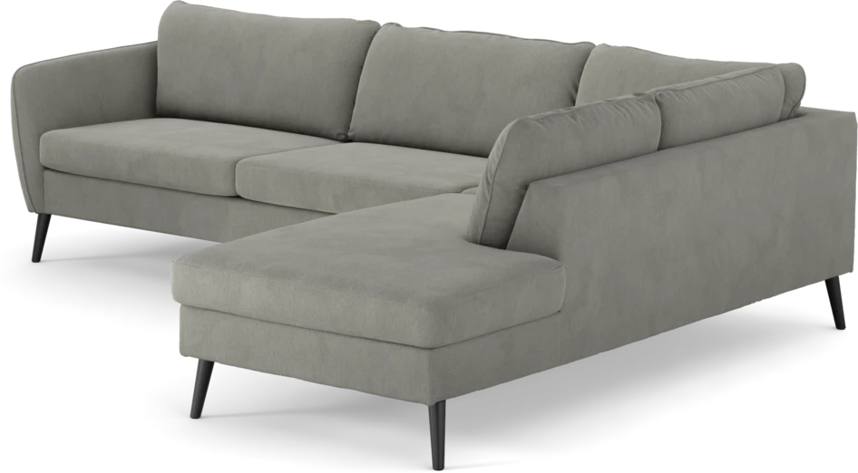 County - 2,5-sits soffa med divan höger - Grå