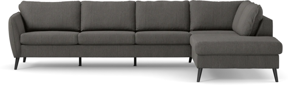 County - 3-sits soffa med divan höger - Brun