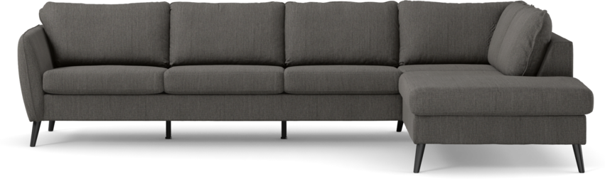 County - 3-sits soffa med divan höger - Brun