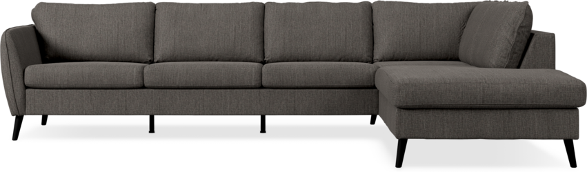 County - 3-sits soffa med divan höger - Brun