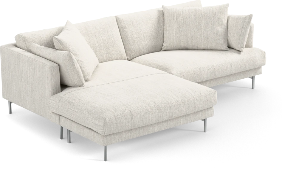 Harper - 4-sits med schäslong XL vänster - Vit