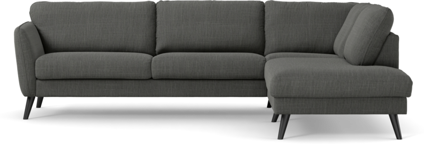 Bridge - 3-sits soffa med divan höger - Grå