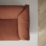 Cherrie - 3-sits soffa, hel dyna, fast klädsel - Orange