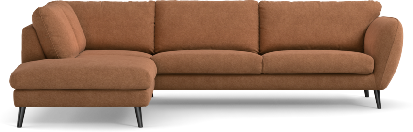 Madison - 3-sits soffa med divan vänster - Orange
