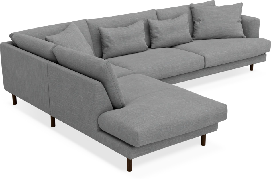 Harper - 3-sits soffa med divan vänster - Grå