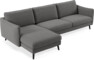 Madison Lux - 3-sits soffa med schäslong vänster - Grå