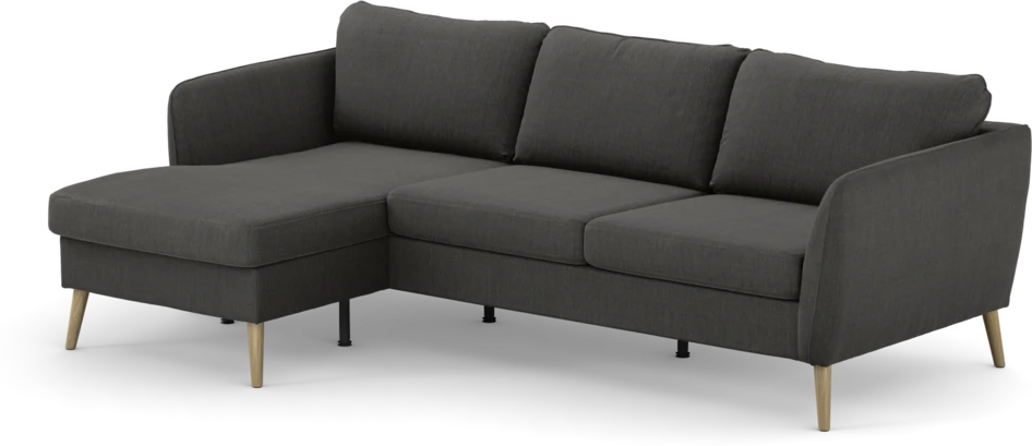 County - 3-sits soffa med flyttbar schäslong - Grå