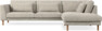 Willow - 3-sits soffa med divan höger, fast klädsel - Beige