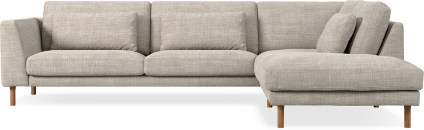 Willow - 3-sits soffa med divan höger, fast klädsel - Beige