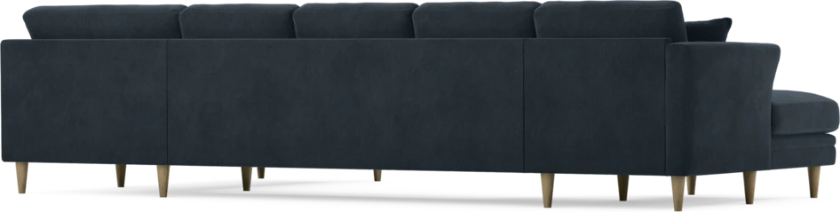 Eden - 3-sits soffa med schäslong vänster och divan höger - Blå