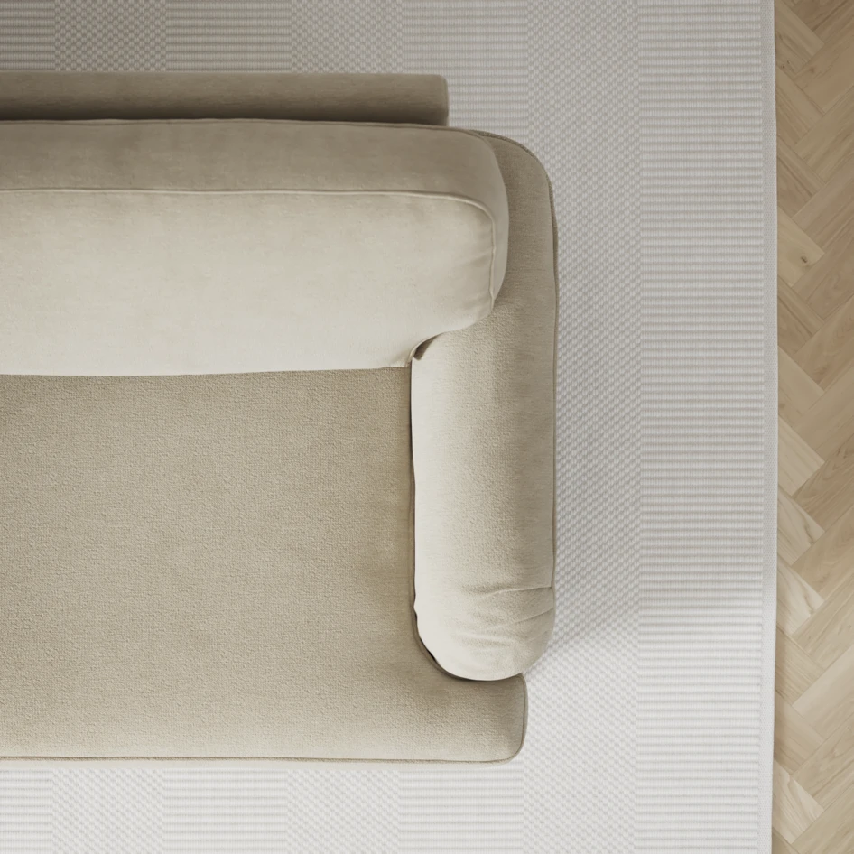 Oxford - 3-sits soffa svängd - Beige