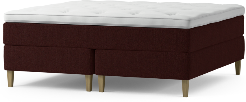 Delux Exclusive - Kontinentalsäng, dubbelsäng med bäddmadrass och sängben