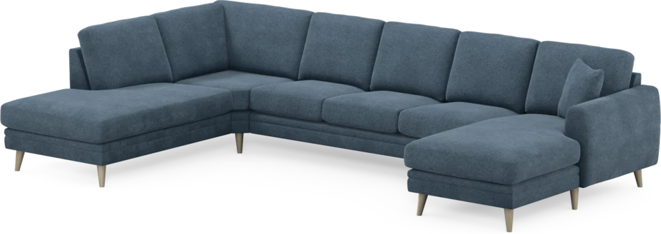 Eden - 3-sits soffa med divan vänster och schäslong höger - Blå