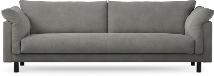 Cherrie - 4-sits soffa, hel dyna, fast klädsel - Grå