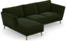 Madison Lux - 2-sits soffa med schäslong vänster - Grön
