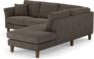 Eden - 2-sits soffa med divan - Gul